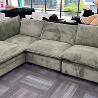 Cloud11 Modular Sectional Olive w/Storage Ottoman, Back Reversible, Removable seat cushions ** NEW ARRIVAL **