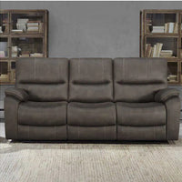 Barcalounger Fabric Reclining Sofa, Rich Brown, Double reclining, Pillow Top Arms