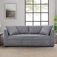Thomasville Marion Fabric Convertible Sofa, Grey, Solid Wood legs