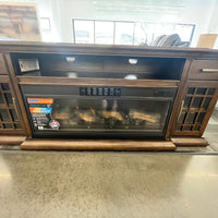 Tresanti Bennson TV Console with Classicflame Coolglow 2-In-1 Electric Fireplace and Fan