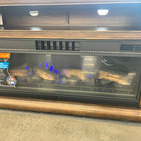 Tresanti Bennson TV Console with Classicflame Coolglow 2-In-1 Electric Fireplace and Fan
