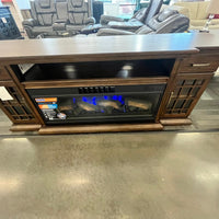 Tresanti Bennson TV Console with Classicflame Coolglow 2-In-1 Electric Fireplace and Fan