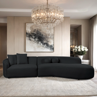 Modern Beige Sectional – Compact Comfort with Unique Round & Square Pillows