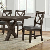 Blakely 7-piece Dining Table Set, Brown finish