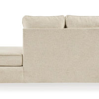 Abinger 2-Piece Sectional with Chaise, Polyester Natural Finish (Tapered Leg, Attached back and loose seat cushions)