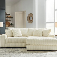 "Modern 2-Piece L-Shaped Sectional – Left/Right Facing Chaise, Two Colors"