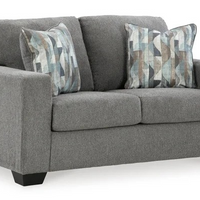 220 Parchment/Graphite Modern Sofa Set – Accent Pillows & Faux Wood Legs (PRE-ORDER)