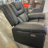 3PCS POWER RECLINING LIVING ROOM SET, W/LED LIGHTS, 2 WIRELESS CHARGER, BLUETOOTH SPEAKERS, 5 USB CHARGING PORTS & DROP-DOWN TABLE W/CUP HOLDERS