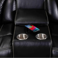 Party Time 3PCS POWER RECLINING LIVING ROOM SET, W/LED, WIRELESS CHARGER, BLUETOOTH SPEAKERS