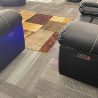 3PCS POWER RECLINING LIVING ROOM SET, W/LED LIGHTS, 2 WIRELESS CHARGER, BLUETOOTH SPEAKERS, 5 USB CHARGING PORTS & DROP-DOWN TABLE W/CUP HOLDERS