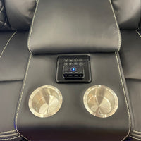 3PCS POWER RECLINING LIVING ROOM SET, W/LED LIGHTS, 2 WIRELESS CHARGER, BLUETOOTH SPEAKERS, 5 USB CHARGING PORTS & DROP-DOWN TABLE W/CUP HOLDERS