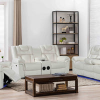 Party Time 3PCS POWER RECLINING LIVING ROOM SET, W/LED, WIRELESS CHARGER, BLUETOOTH SPEAKERS