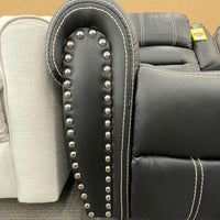 Aren Faux Leather Black Recliner Chair, Manual Push Button Recliner & Adjustable Lumbar Support
