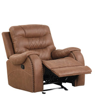 Ashley3001 OVERSIZED Saddle 3PC Reclining Set, ( Sofa w/ Drop-Down Table with Cupholders & Power Box (USB/Power Outlets) - Loveseat with Storage Console - Recliner Chair with Glider) / PRE-ORDER