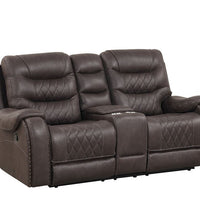 Ashley3002 OVERSIZED 3PC Chocolate Reclining Set, Sofa w/ Drop-Down Table with Cupholders & Power Box (USB/Power Outlets) - Loveseat with Storage Console - Recliner Chair with Glider) / PRE-ORDER