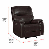 Barcalounger Columbia Leather Power Recliner with Power Headrest