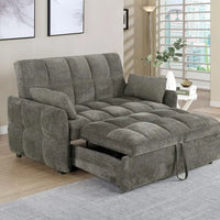 Cotswold Tufted Cushion Sleeper Sofa Bed Dark Grey