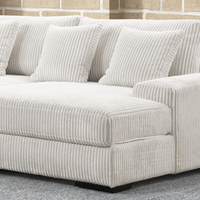 SEASONS 5PC Sectional BLACK /BEIGE OVERSIZED SECTIONAL w/Reversible Back-Seat Cushions **COMING MARCH 5TH **