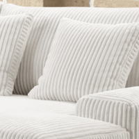 SEASONS 5PC Sectional BLACK /BEIGE OVERSIZED SECTIONAL w/Reversible Back-Seat Cushions **COMING MARCH 5TH **