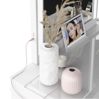 Tresanti Alexandra Vanity Table with LED Lighted Mirror ๐ RESTOCK ALERT ๐ ** SALE **