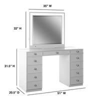 Tresanti Alexandra Vanity Table with LED Lighted Mirror ๐ RESTOCK ALERT ๐ ** SALE **