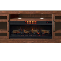 Tresanti Bennson TV Console with Classicflame Coolglow 2-In-1 Electric Fireplace and Fan