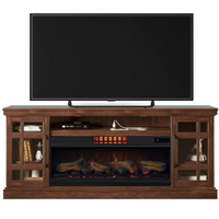 Tresanti Bennson TV Console with Classicflame Coolglow 2-In-1 Electric Fireplace and Fan