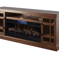 Tresanti Bennson TV Console with Classicflame Coolglow 2-In-1 Electric Fireplace and Fan
