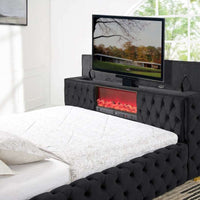 Future Black Platform Bed - Queen, King **NEW ARRIVAL** Beige, Black, Blue, Gray or Pink Color