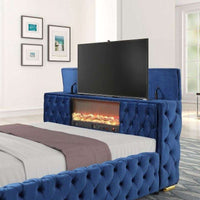 Future Black Platform Bed - Queen, King **NEW ARRIVAL** Beige, Black, Blue, Gray or Pink Color