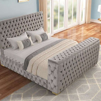 Future Black Platform Bed - Queen, King **NEW ARRIVAL** Beige, Black, Blue, Gray or Pink Color