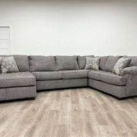 BRENTWOOD BLACK/GRAY/OATMEAL LINEN SECTIONAL / PRE-ORDER