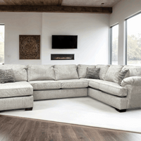 BRENTWOOD BLACK/GRAY/OATMEAL LINEN SECTIONAL / PRE-ORDER