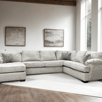 BRENTWOOD BLACK/GRAY/OATMEAL LINEN SECTIONAL / PRE-ORDER