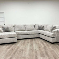 BRENTWOOD BLACK/GRAY/OATMEAL LINEN SECTIONAL / PRE-ORDER