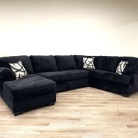 BRENTWOOD BLACK/GRAY/OATMEAL LINEN SECTIONAL / PRE-ORDER