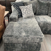 Galatic Large Charcoal Fabric Sectional, U Shaped