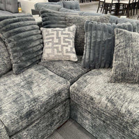 Galatic Large Charcoal Fabric Sectional, U Shaped