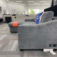 Coddle Aria Fabric Sleeper Sofa with Storage Chaise, Reversible Chaise, (2) Power Outlets and (2) USB Ports, Dark Gray