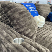 Comfrey Chocolate/Gray OVERSIZED Double Chaise Sofa