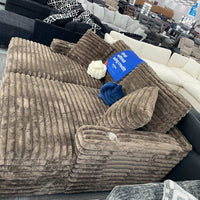 Comfrey Chocolate/Gray OVERSIZED Double Chaise Sofa