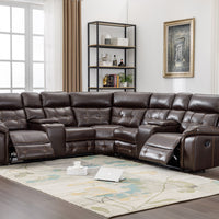 Jacob Black, Brown, Gray, Saddle, Stone Oversized Recliner Sectional