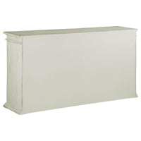 Kiara 4-door Wood Lattice Storage Accent Cabinet White / Light Honey ** PRE-ORDER **