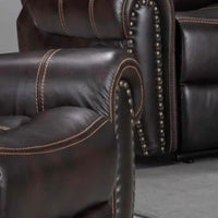 Lexington Brown/Black/Gray 2023 3PC Reclining Living Room Set, Sofa with Drop Down Wood Panel and Cupholders, Loveseat with Console and 2 Rockers & Recliner Chair with Rocker