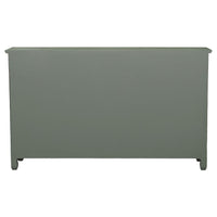 Madeline 3-drawer Scrollwork Accent Cabinet Console Antique Green **PRE-ORDER**