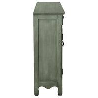 Madeline 3-drawer Scrollwork Accent Cabinet Console Antique Green **PRE-ORDER**