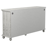 Melanie 4-door Wood Trellis Accent Cabinet Console Distressed White