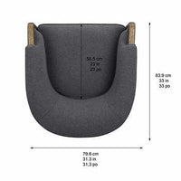 Thomasville Gray Fabric Swivel Chair with Wood Trim, Sinuous Spring Suspension & Barrel Back Design