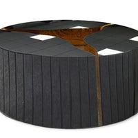 Made with High-Quality Marble 3PC Coffee Table (round shape with a smooth, curved edge)