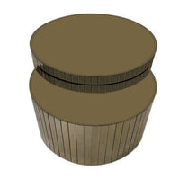 2PC Round Mirrored Coffee Table